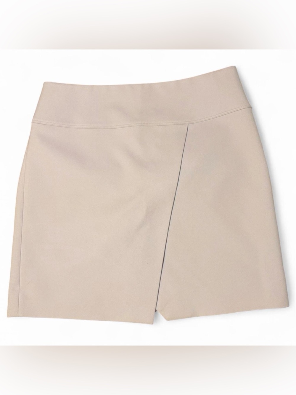 J.Crew Light Periwinkle Blue Crossover Faux Wrap Mini Skirt Exposed Zip 8